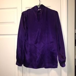 Purple Long Sleeved Silk Shirt | Blouse | Dress Shirt
